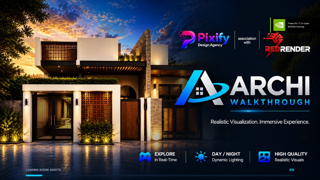 Pixify Archi Walkthrough project by Akshay Bhojak